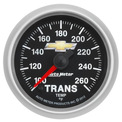 Autometer Gauge, Trans Temp, 2 1/16", 100-260ºf, Digital Stepper Motor, Chevy Gold Bowtie, Chevy Gol