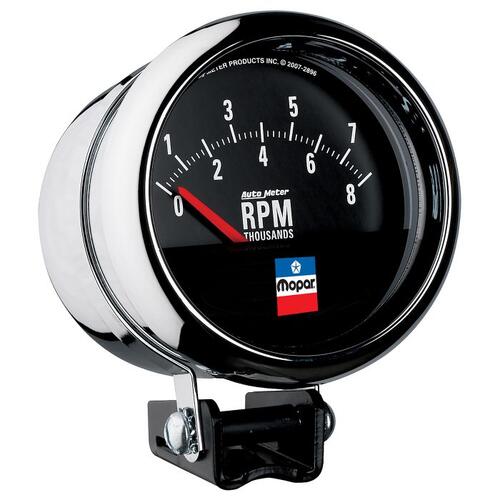 Autometer Gauge, Tachometer, 3-3/4", 8,000 Rpm, Pedestal, Short Sweep, Mopar Classic, Mopar Classic