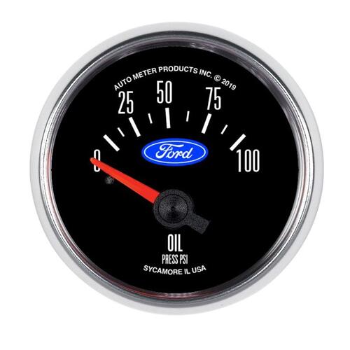 Autometer Gauge, Oil Press, 2 1/16", 100Psi, Elec, Ford , Ford