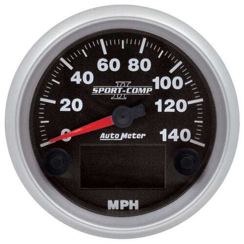 Autometer Gauge, Speedometer, 3 3/8", 140Mph, Spn 84, Sport-Comp Ii, Sport-Comp Ii