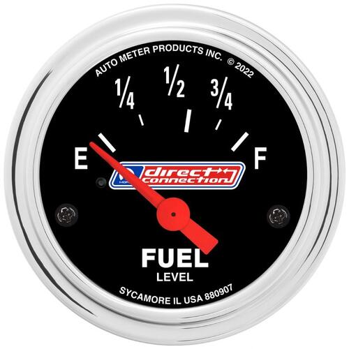 Autometer Gauge, Fuel Level, 2-1/16", 73 E/8-12 F, Elec, Mopar Direct Connection, Mopar Direct Conne
