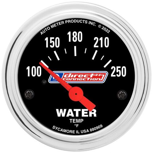 Autometer Gauge, Water Temp, 2-1/16", 100-250`F, Elec, Mopar Direct Connection, Mopar Direct Connect