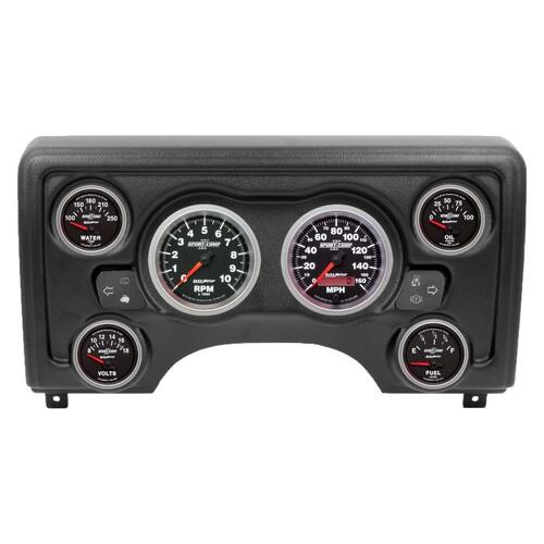 Autometer Direct Fit Dash Kit, (3 3/8" X2, 2 1/16" X4) Jeep Tj 97-06, Sport-Comp Ii, Sport-Comp Ii