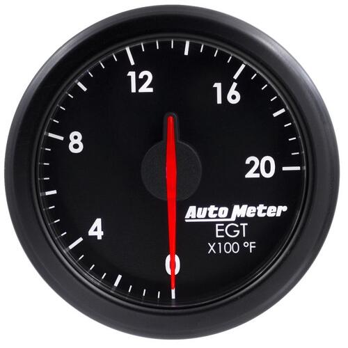 Autometer 2-1/16" E.G.T, 0-2000`F, Airdrive, Black, Airdrive