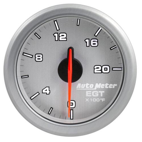 Autometer 2-1/16" E.G.T, 0-2000`F, Airdrive, Silver, Airdrive