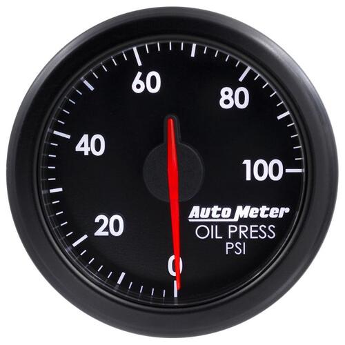 Autometer 2-1/16" Oil Press, 0-100 Psi, Airdrive, Black, Airdrive