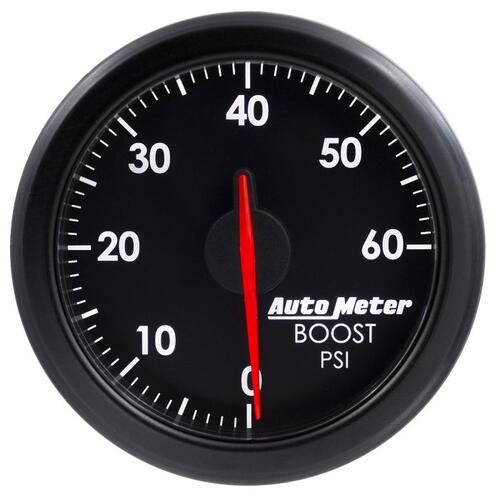 Autometer 2-1/16" Boost, 0-60 Psi, Airdrive, Black, Airdrive