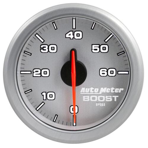 Autometer 2-1/16" Boost, 0-60 Psi, Airdrive, Silver, Airdrive