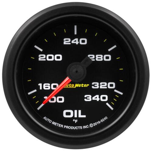 Autometer Gauge, Oil Temp, 2 1/16", 340ºf, Stepper Motor W/Peak & Wrn, Extreme Environment, Extreme