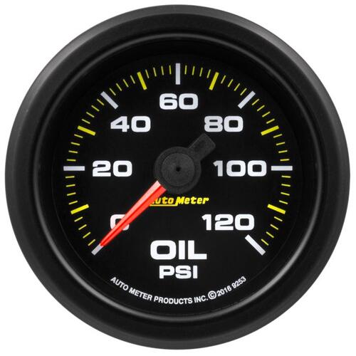 Autometer Gauge, Oil Press, 2 1/16", 120Psi, Stepper Motor W/Warn, Extreme Environment, Extreme Envi