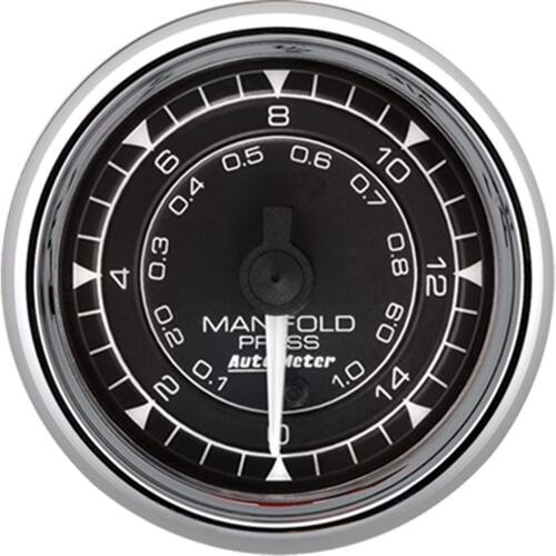 Autometer Gauge, Manifold Pressure, 2 1/16", 15Psi, Digital Stepper Motor, Chrono Chrome, Chrono