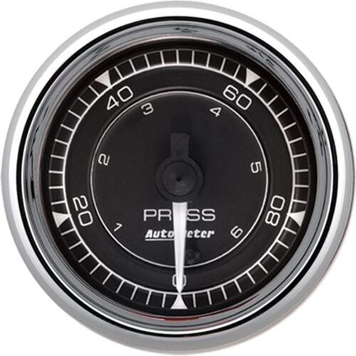 Autometer Gauge, Pressure, 2 1/16", 100Psi, Digital Stepper Motor, Chrono Chrome, Chrono