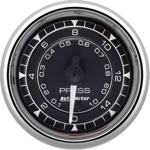 Autometer Gauge, Pressure, 2 1/16", 15Psi, Digital Stepper Motor, Chrono Chrome, Chrono