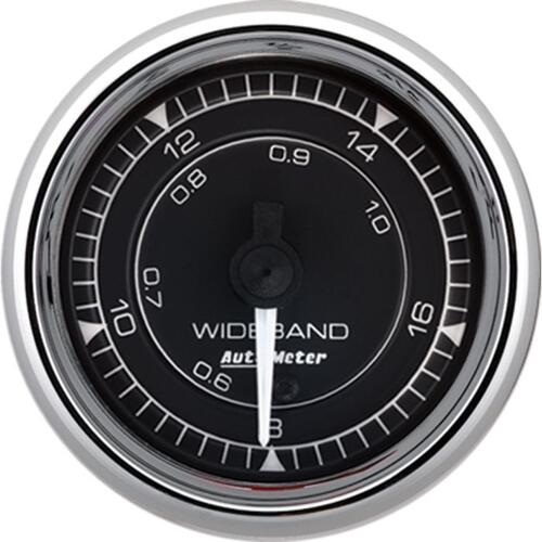 Autometer Gauge, Air/Fuel Ratio-Wideband, Analog, 2 1/16", 8:1-18:1, Stepper Motor, Chrono Chrome, C