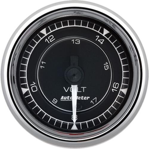 Autometer Gauge, Voltmeter, 2 1/16", 18V, Digital Stepper Motor, Chrono Chrome, Chrono