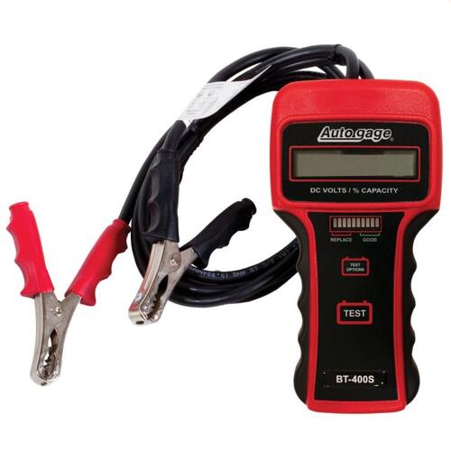 Autometer Battery Tester, 12V Heavy Duty, Autogage