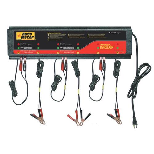 Autometer 6 Station Charger, 5 Amps/Station, 120V, Agm, Test Equipment
