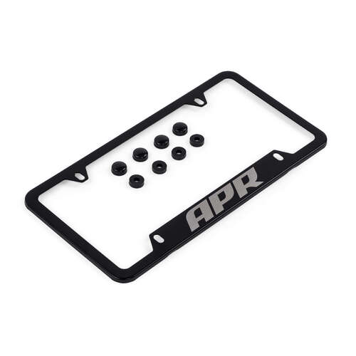 APR License Plate Frame - Thick, Black w/ HW Hiders