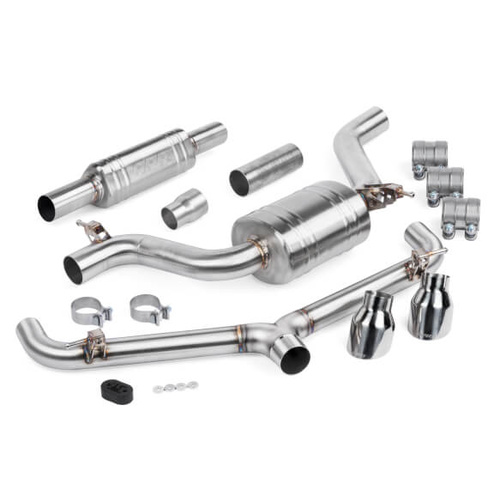 APR Exhaust System, Cat-Back, 3 in. Tubing Dia, MK7 GTI, Stainless Steel, w/ Front Muffler, Kit