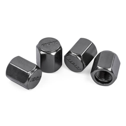 APR Valve Stem Caps, Gunmetal, Pack of 4