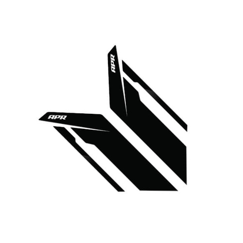 APR Decal and Sticker, Sideburn Sticker-Black/Black