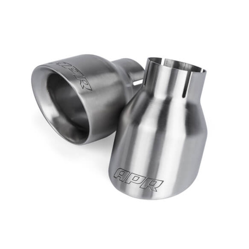 APR Tip Kit, Double Wall Exhaust Tips, 4in. in., Brushed, Set of 2