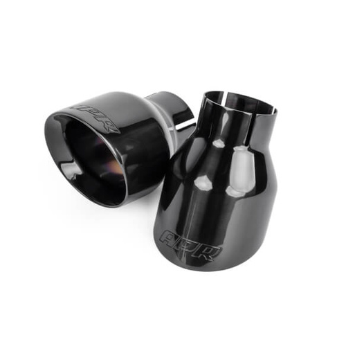 APR Tip Kit, Double Wall Exhaust Tips, 4in. in., Polished Diamond Black, Set of 2