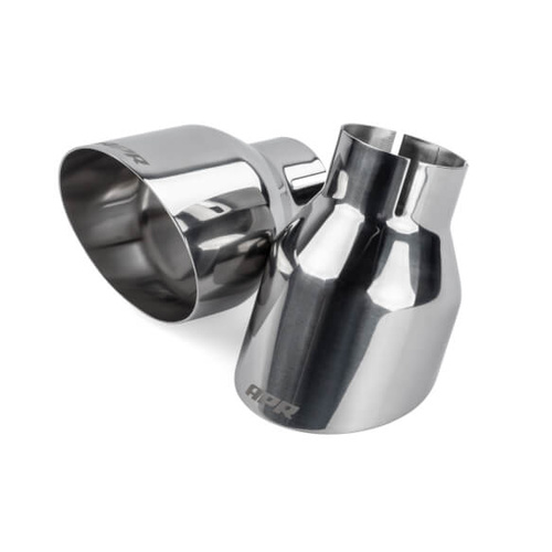 APR Tip Kit, Single Wall Exhaust Tips, 4in. in, Polished Silver, Set of 2