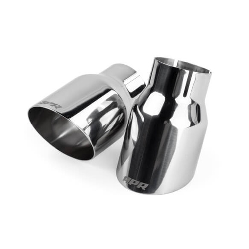 APR Tip Kit, Single Wall Exhaust Tips, 3.5in., Polished Silver, Set of 2