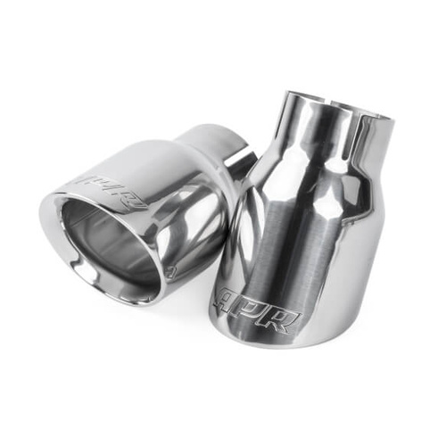 APR Tip Kit, Double Wall Exhaust Tips, 3.5in., Polished Silver, Set of 2