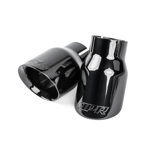 APR Tip Kit, Double Wall Exhaust Tips, 3.5in., Polished Diamond Black, Set of 2