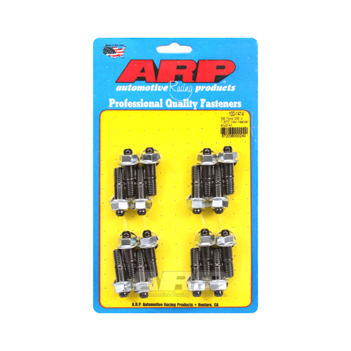 ARP Header Studs, Hex Nuts, Custom 450, Black Oxide, For Ford, V8, Set of 16
