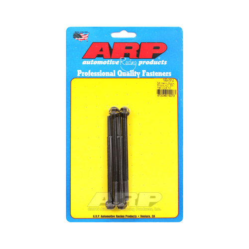 ARP Valve Cover Bolts, Chromoly, Black Oxide, Hex, 1/4 in.-20 Diameter, SBC Brodix Valve Covers, Set of 4
