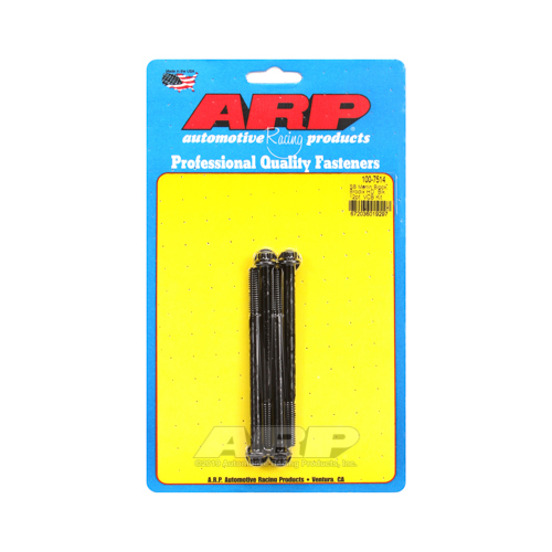 ARP Valve Cover Bolts, Chromoly, Black Oxide, 12-Point, 1/4 in.-20 Diameter, SBC Brodix Valve Covers, Set of 4