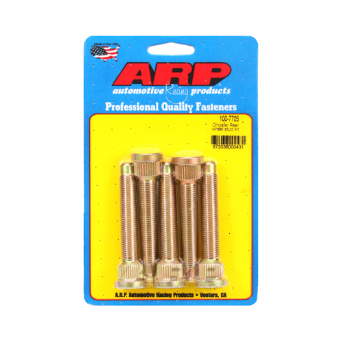 ARP Wheel Studs, Press-In, 1/2-20 in, .680 Knurl, Right Hand Thread, Set of 5