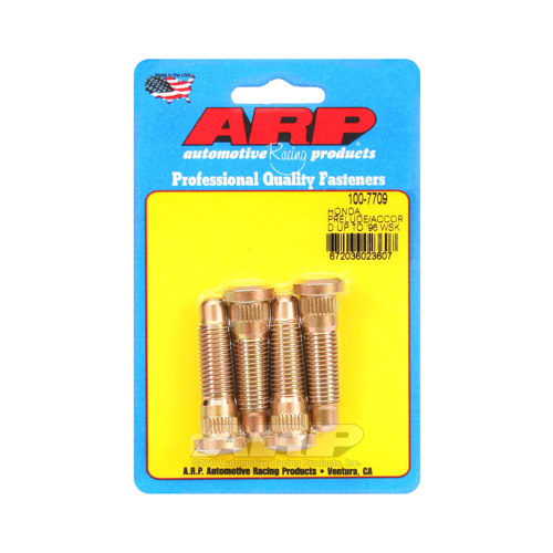 ARP Wheel Studs, Press-In, 12mm x 1.5 Right Hand Thread, For Honda , 1996 and Earlier, Set of 4