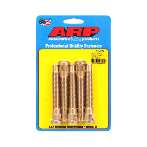 ARP Wheel Studs, Press-In, 0.554 in. Knurl, 1/2-20 in. RH Thread, For Ford Mustang II, Front, Set of 5