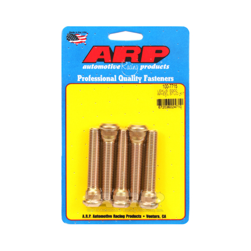 ARP Wheel Studs, Press-In, 12mm x 1.5 Right Hand Thread, For Lexus, Set of 5