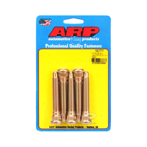 ARP Wheel Studs, Press-In, 12mm x 1.5 Right Hand Thread, For Mitsubishi, EVO III, Set of 5