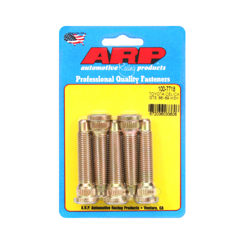 ARP Wheel Studs, Press-In, 12mm x 1.5 Right Hand Thread, For Toyota, GTS, Front, Set of 5