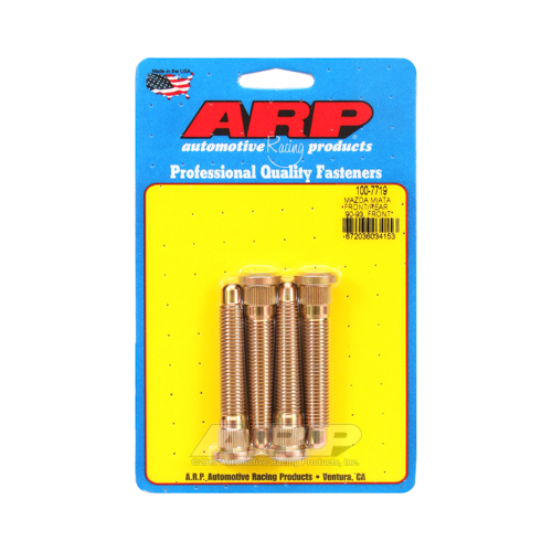 ARP Wheel Studs, Press-In, 12mm x 1.5 Right Hand Thread, For Mazda, Set of 4
