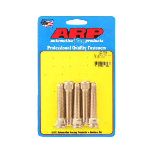 ARP Wheel Studs, Press-In, 12mm x 1.50 in. Right Hand Thread, Set of 5