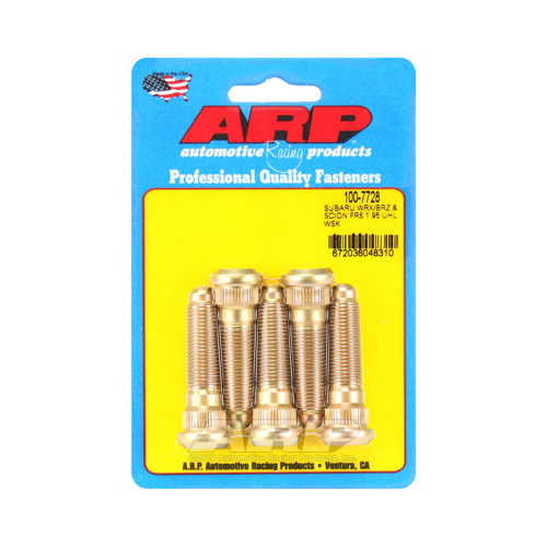 ARP Wheel Studs, Press-in, 12mm x 1.25 Thread, 1.950 in. UHL, Scion, For Subaru, Set of 5