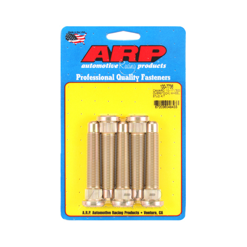 ARP Wheel Studs, m14 x 1.5 Threads, 0.625 in. Knurl, 2.7 in. UHL, Set of 5