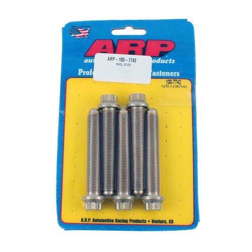ARP Wheel Studs, 12-point, 1/2-20 Thread, 2.950 UHL, Aftermaket Axles, Set of 5