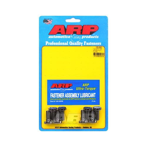 ARP Flywheel Bolts, High Performance Series, 12-point, 10mm x 1.25 Thread, Chromoly, Black Oxide, For Toyota, Set of 8