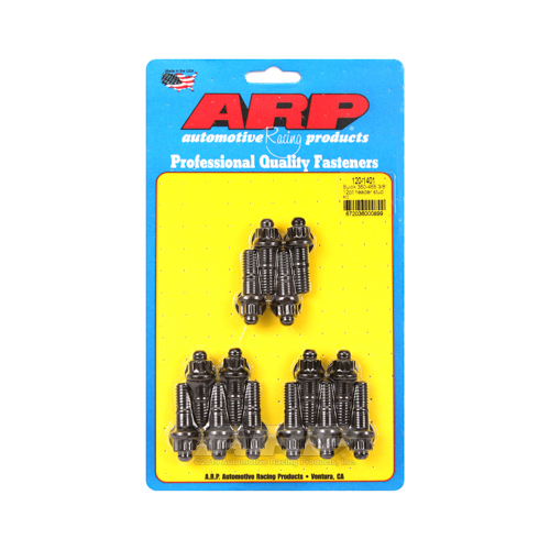 ARP Header Studs, 12-Point Nuts, Steel, Black Oxide, For Buick, 350-455, Set of 14