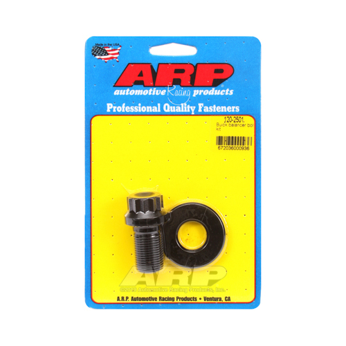 ARP Harmonic Balancer Bolt, Chromoly, Black Oxide, 12-Point, For Buick V8, GM V6, Each
