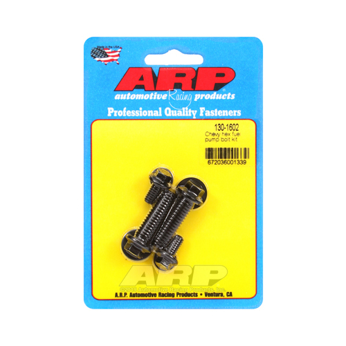 ARP Fuel Pump Bolts, Chromoly, Black Oxide, Hex, For Chevrolet, Big Block, Small Block, Kit