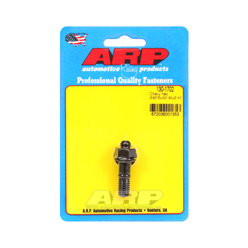ARP Distributor Stud, Steel, Black Oxide, Hex Head, For Chevrolet, Small, Big Block, Each